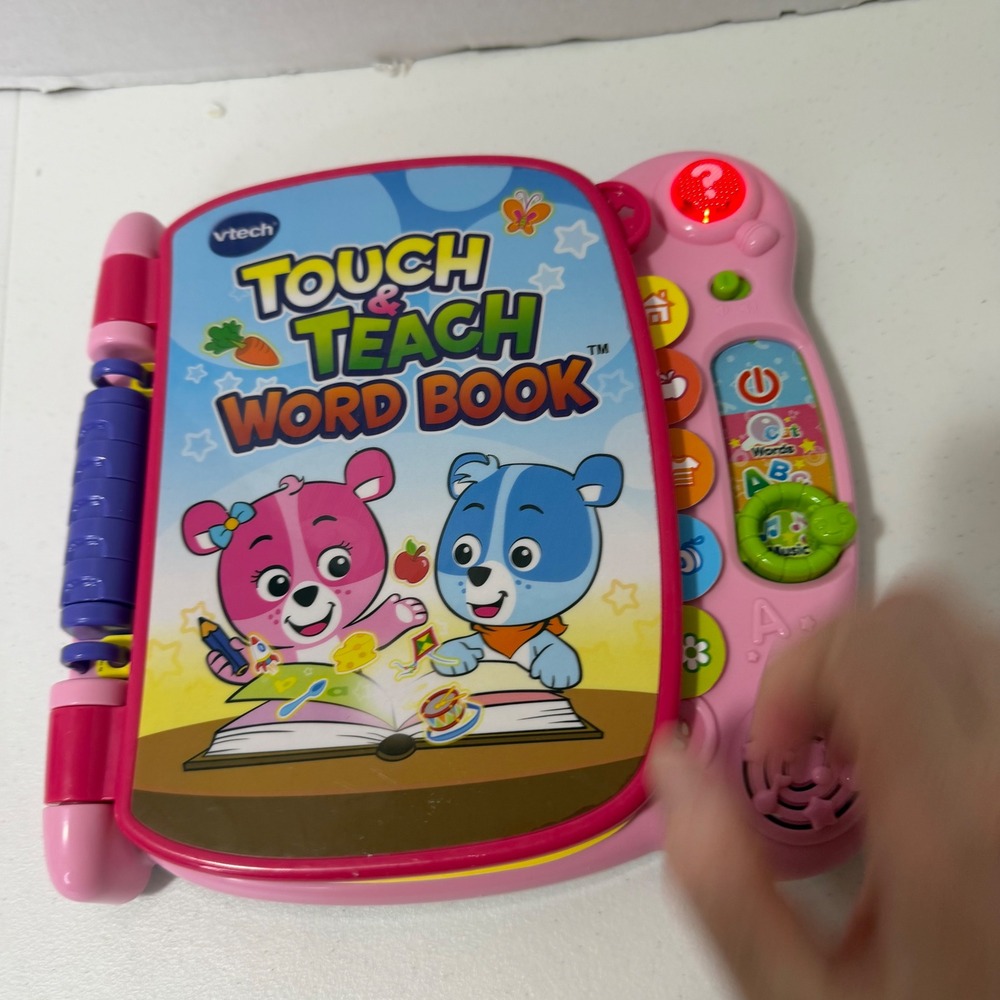 VTech Touch & Teach Word Book Pink Toddler Educational Interactive Toy Working - Picture 4 of 9